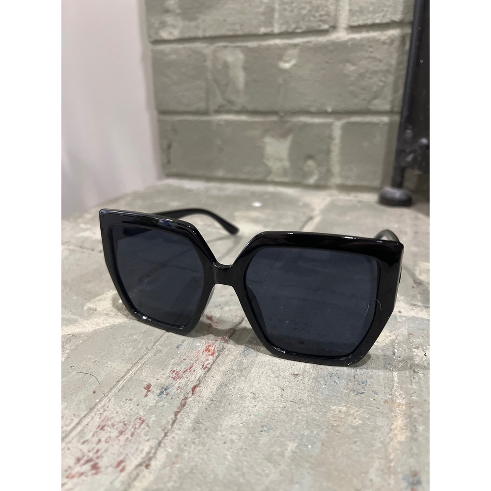 Unbranded Oversized Geometric Sunglasses Womens OS Black New Square Large Frame